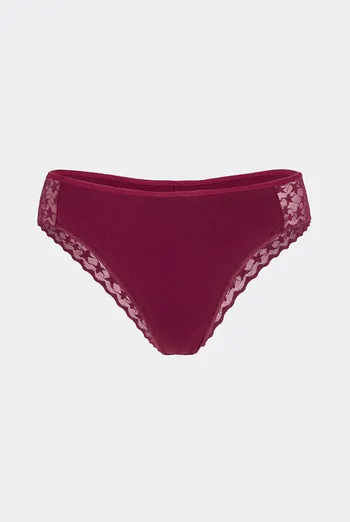 Хлопковые трусики бразилиана LADY LACE 2234/61 Giulia (burgundy), бордовый