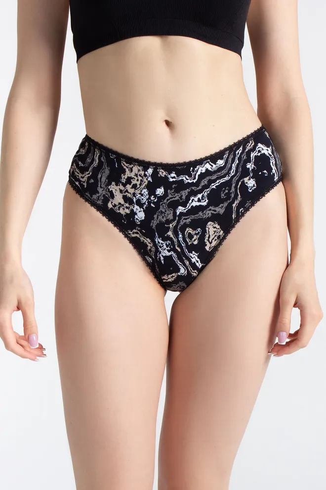 Цветные трусики бразилиана JOLLY PRINTS 2232/60 Giulia (abstract print), черный