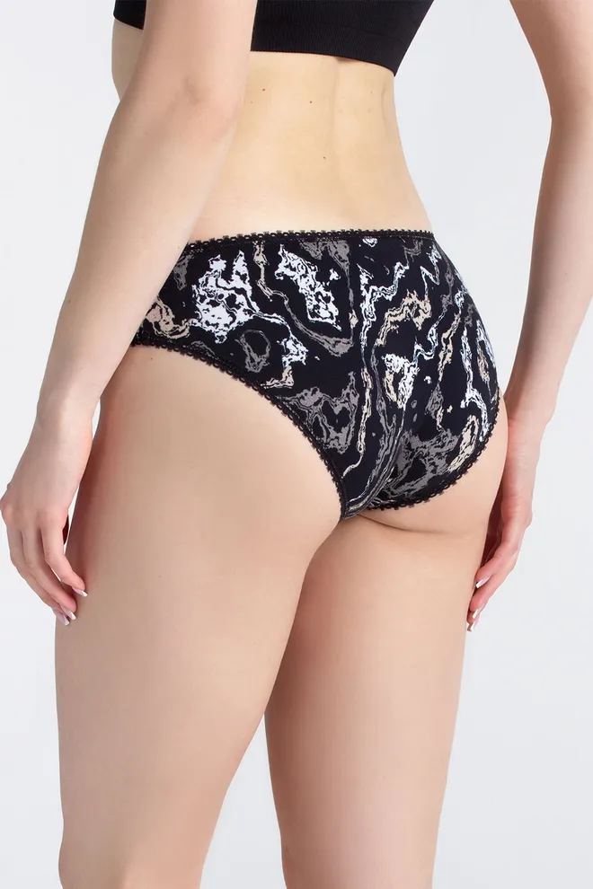 Цветные трусики слипы JOLLY PRINTS 2301/60 Giulia (abstract print), черный