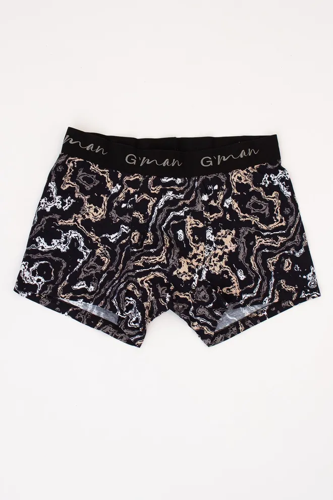 Трусы боксеры принтованные G-MAN PRINT 20405/60 Giulia (abstract print), черный