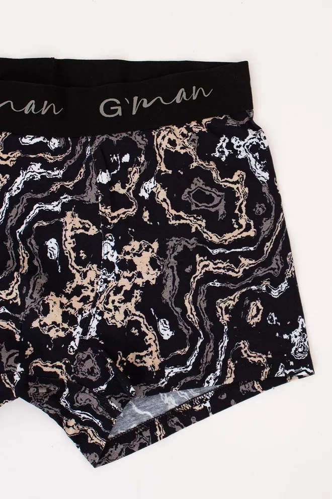 Трусы боксеры принтованные G-MAN PRINT 20405/60 Giulia (abstract print), черный