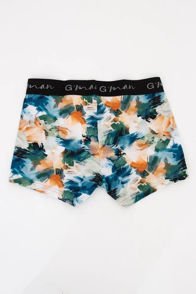 Трусы боксеры принтованные G-MAN PRINT 20405/60 Giulia (watercolor pattern), голубой