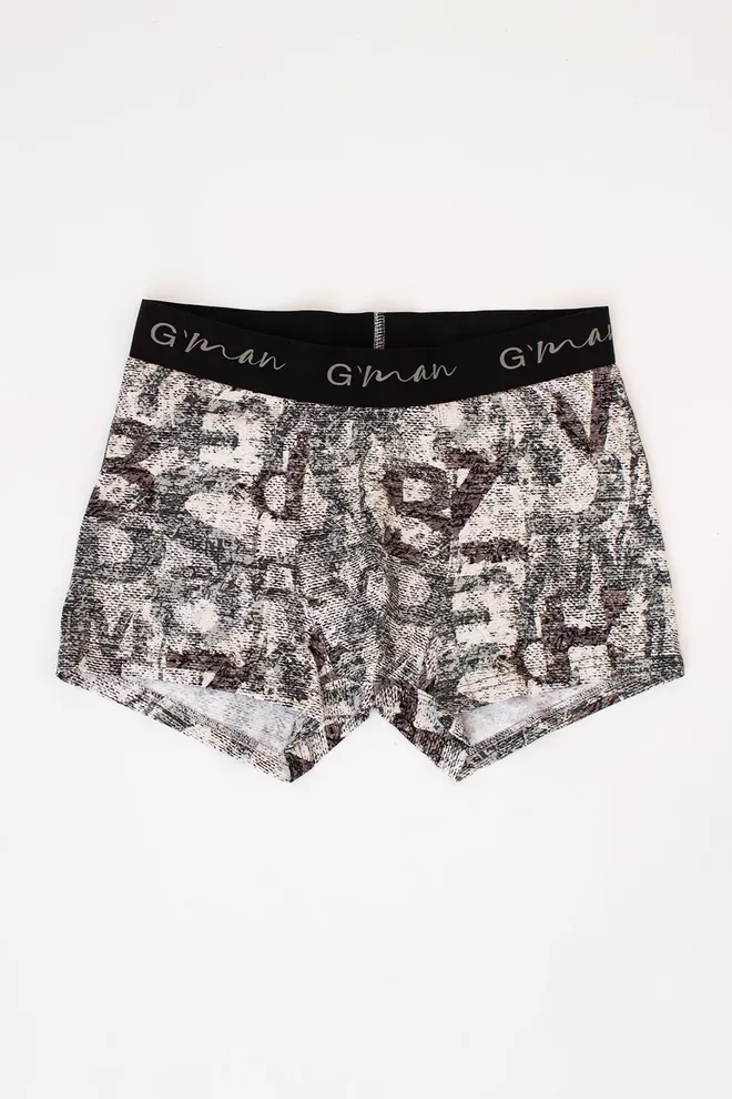 Трусы боксеры принтованные G-MAN PRINT 20405/60 Giulia (white/letter print), белый