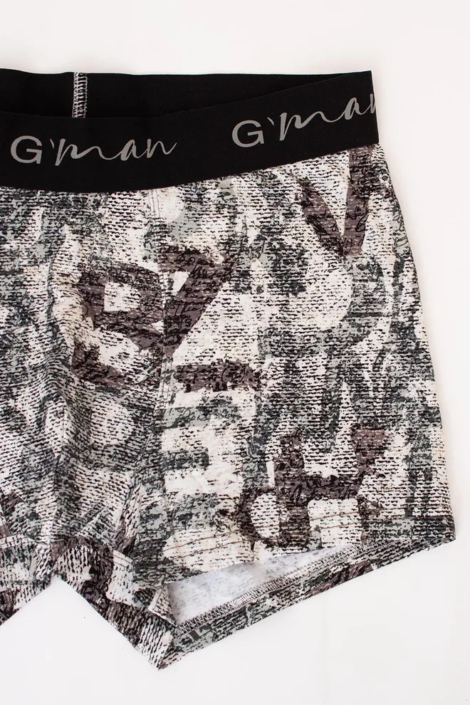 Трусы боксеры принтованные G-MAN PRINT 20405/60 Giulia (white/letter print), белый
