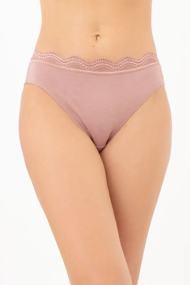 Трусы бразилиана с кружевной вставкой BASIC CHIC 2236/61 Giulia (mokko), коричневый