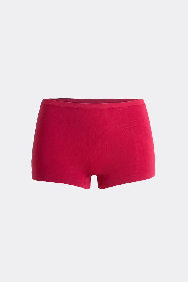 Женские трусы-шорты бесшовные BOXER BRIEFS COLOR Giulia (winterberry), красный