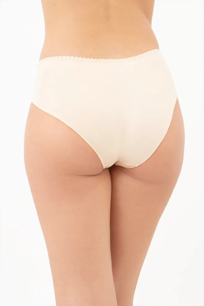 Трусы слипы с кружевной вставкой BASIC CHIC 2317/61 Giulia (beige), бежевый