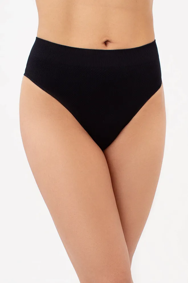 Трусики бразиліана із зернистою текстурою BRASILIAN BRIEFS GRAIN Giulia (black), чорний