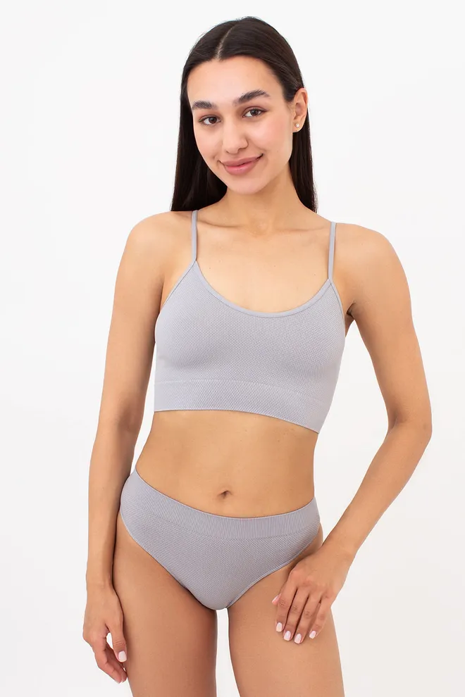 Трусики бразиліана із зернистою текстурою BRASILIAN BRIEFS GRAIN Giulia (griffin), сірий