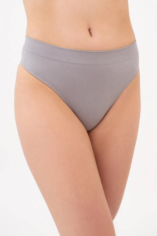 Трусики стринги с зернистой текстурой STRING BRIEFS GRAIN Giulia (griffin), серый