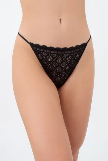 Трусики стринги из кружева MIA 2112/31 Giulia (black), черный