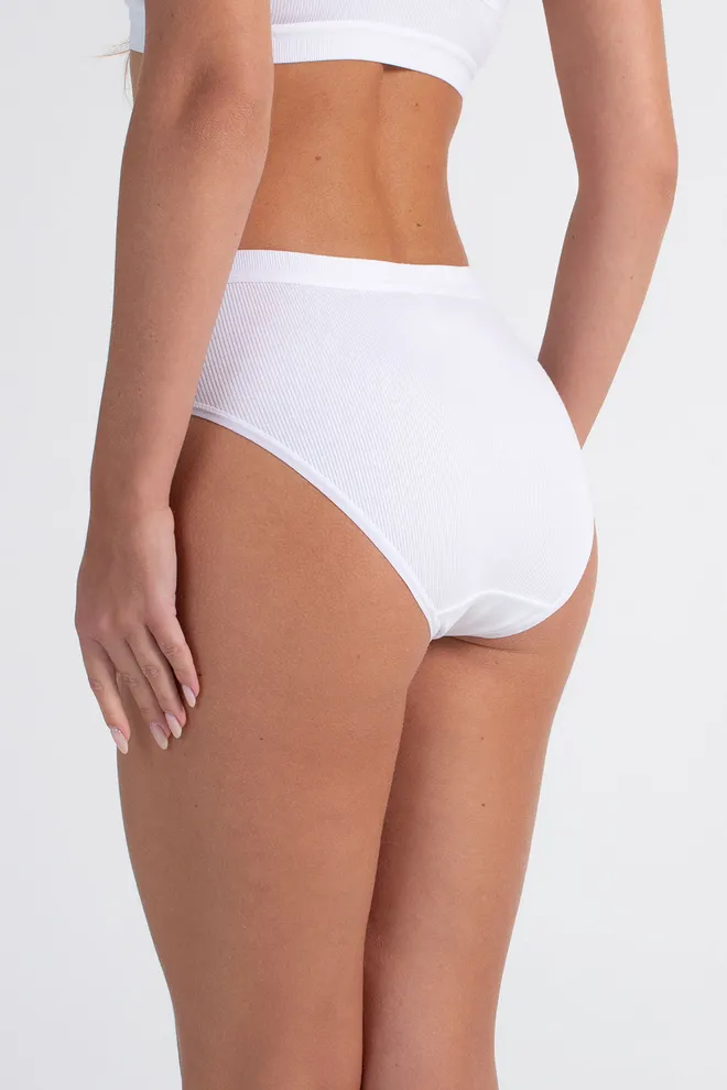 Трусики слипы в рубчик URBAN RIB 2319/60 Giulia (white), белый