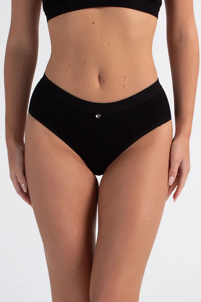 Трусики слипы в рубчик URBAN RIB 2319/60 Giulia (black), черный