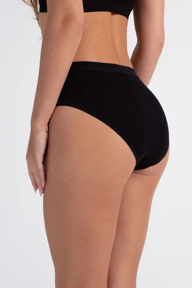 Трусики слипы в рубчик URBAN RIB 2319/60 Giulia (black), черный