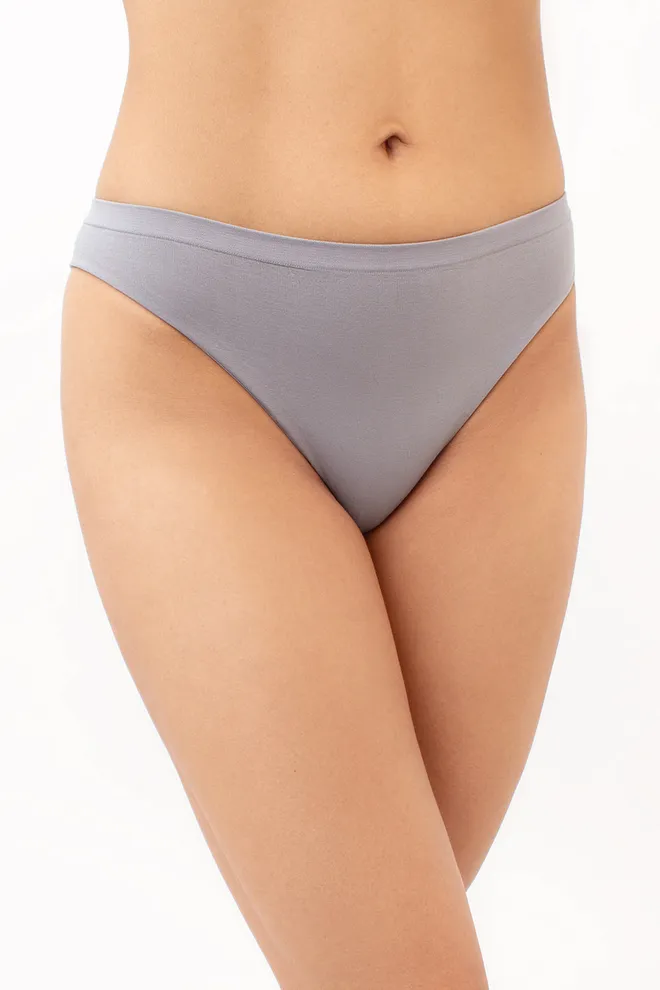 Женские бесшовные трусики бразилиана BRASILIAN BRIEFS COLOR Giulia (griffin), серый