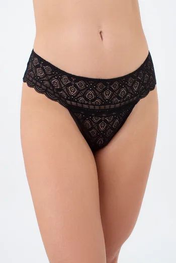 Женские кружевные трусики бразилиана KEILY 2225/31 Giulia (black), черный