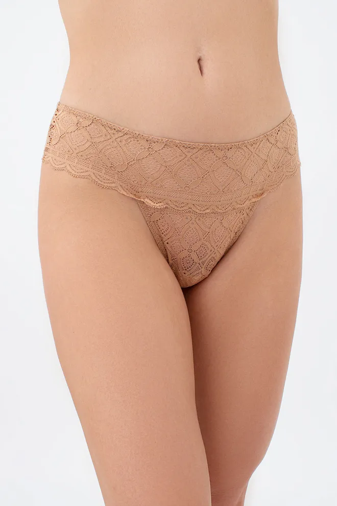 Женские кружевные трусики бразилиана KEILY 2225/31 Giulia (macchiato), бежевый