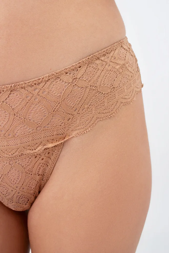 Женские кружевные трусики бразилиана KEILY 2225/31 Giulia (macchiato), бежевый