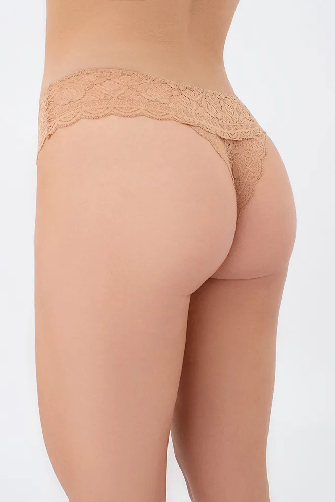 Женские кружевные трусики бразилиана KEILY 2225/31 Giulia (macchiato), бежевый