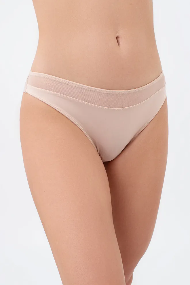 Женские трусики бразилиана из микрофибры L5126BR-M Giulia (бежевый)