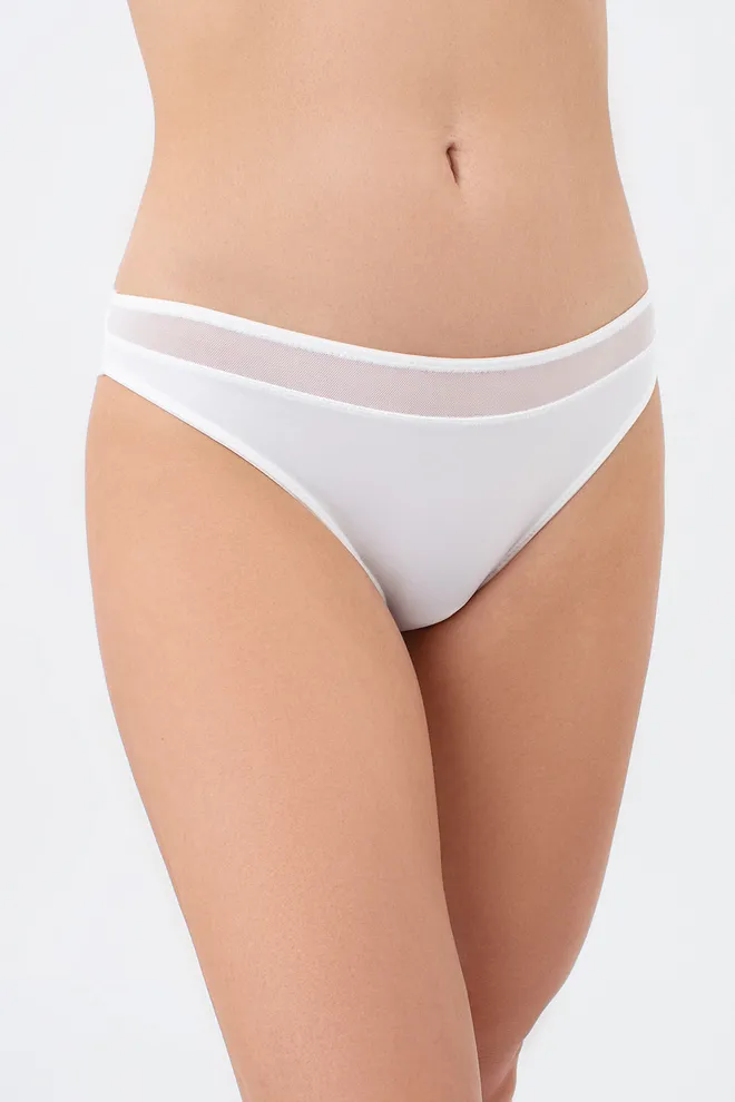 Женские трусики бразилиана из микрофибры L5126BR-M Giulia (белый)