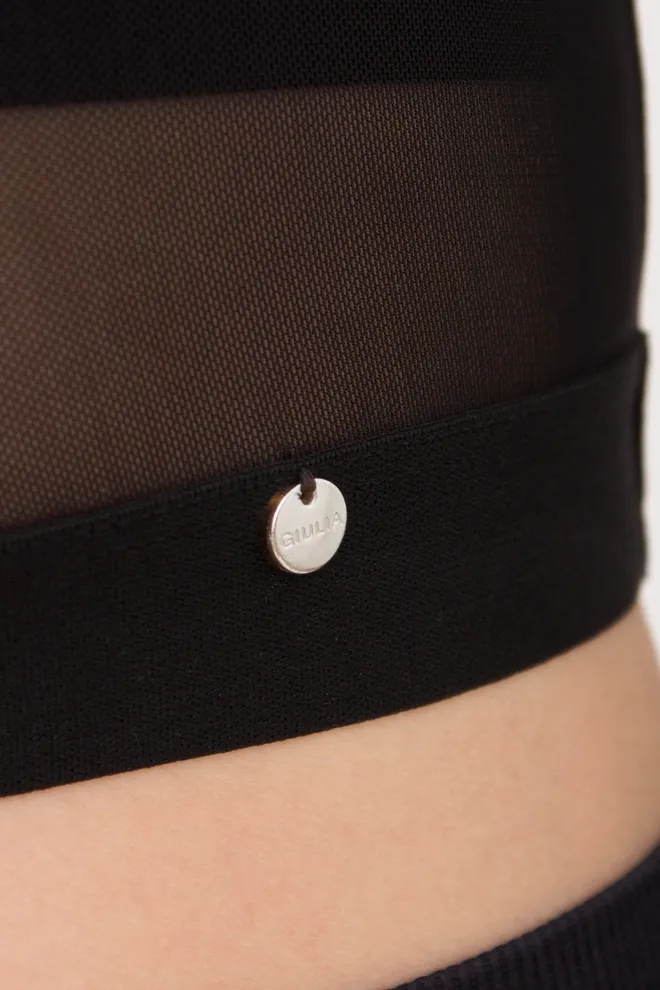 Кроп-топ в сеточку Tatoo 4103/07 (black tattoo), черный