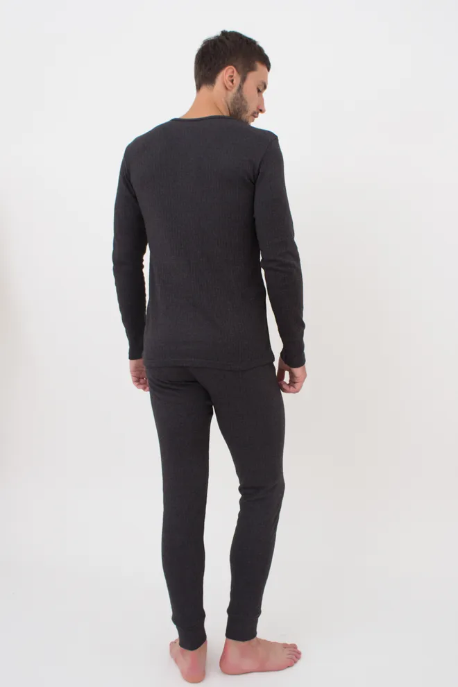 Хлопковый комплект лонгслив и штаны THERMO SPORT 9902/190, серый