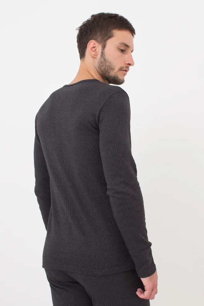 Хлопковый комплект лонгслив и штаны THERMO SPORT 9902/190, серый